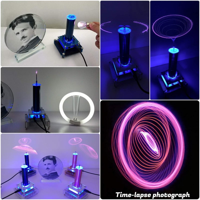 Joytech Music Tesla Coil Acrylic Base Shell Arc Plasma Loudspeaker Wireless Transmission Experiment Desktop Toy Model (YS03) - Image 2